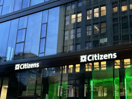 Citizen's Bank, building exterior and company logo, New York City, New York, USA