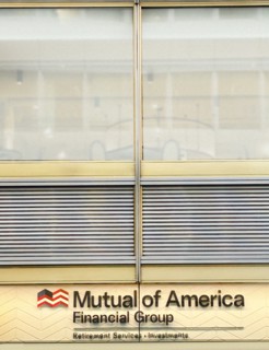 Mutual of America Financial Group, office building exterior, New York City, New York, USA