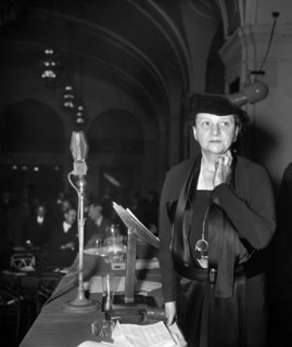 U.S. Secretary of Labor Frances Perkins shortly before her address to the Conference of Industry