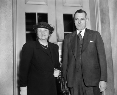 U.S. Secretary of Labor Frances Perkins with Dr. John R. Steelman, Chief of the mediation service,