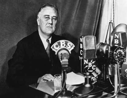 U.S. President Franklin D. Roosevelt delivering Fireside Chat #6, Washington, D.C., USA, Franklin D