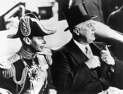 U.S. President Franklin D. Roosevelt and King George VI as they drive from Union Station to White