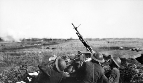 Anti-aircraft machine gun of 101st Field Artillery (formerly 1st Massachusetts Field Artillery, New