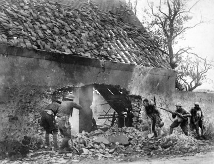 American snipers of the 166th Infantry (formerly 4th Infantry, Ohio National Guard), in nest