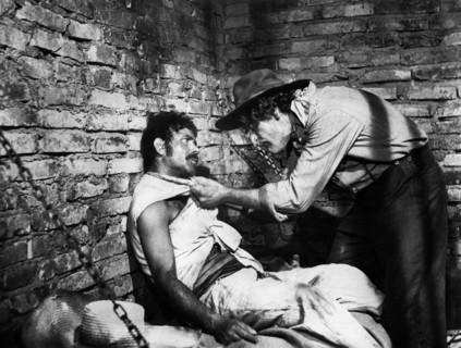 Michele Cimarosa (left), Steffen Zacharias (right), on-set of the Italian spaghetti western film,