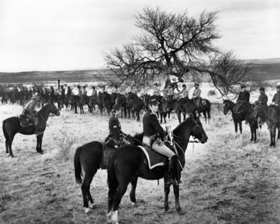 Charlton Heston, on-set of the western film, "Major Dundee", Columbia Pictures, 1965