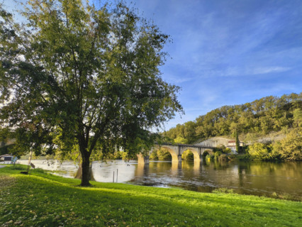 Scenic landscape along Dordogne River, France