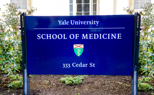 Sterling Hall of Medicine, building sign, Yale University School of Medicine, New Haven,