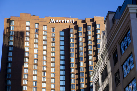 Marriott Hotel, building exterior, Cambridge, Massachusetts, USA