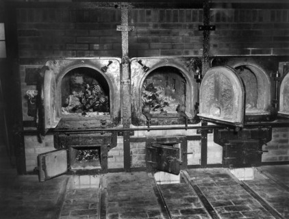 Bones of anti-Nazi German women still in crematoriums in Buchenwald concentration camp, Weimar,