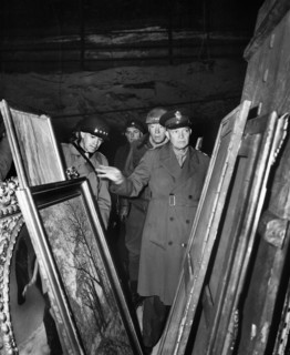 U.S. General Dwight D. Eisenhower, Supreme Allied Commander, accompanied by General Omar N.