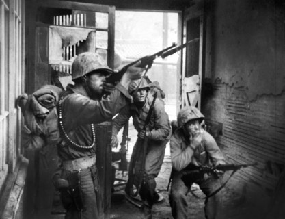United Nations troops fighting in the streets of Seoul, Korea, U.S. Army Signal Corps, September