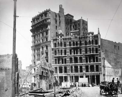 Wells Fargo National Bank Building (left), Postal Telegraph Building (right), vicinity of