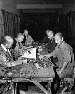 Six high-ranking Japanese generals and admirals, Lt. Gen. Shinpel Fukuei, Maj. Gen. Takeo Manjome,