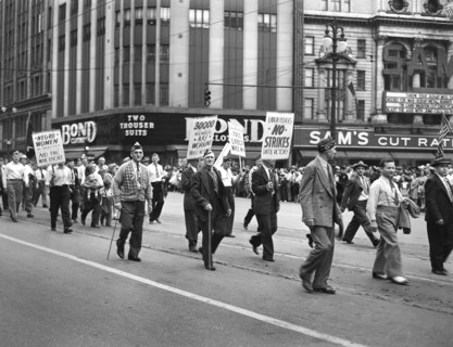 Members of the United Automobile Workers (UAW) of the Congress of Industrial Organizations (CIO)