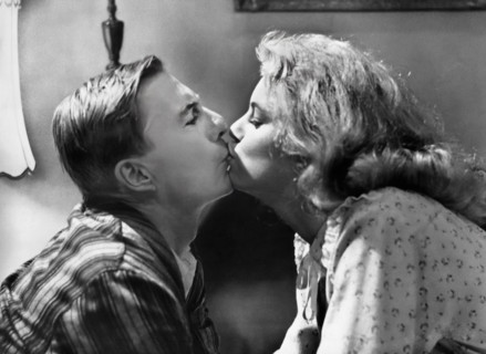 David Wayne, Betsy Palmer, on-set of the film, "The Last Angry Man", Columbia Pictures, 1959