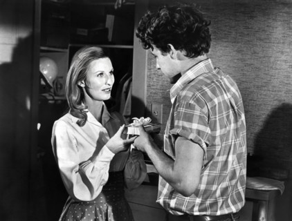 Cloris Leachman, Timothy Bottoms, on-set of the film, "The Last Picture Show", Columbia Pictures,