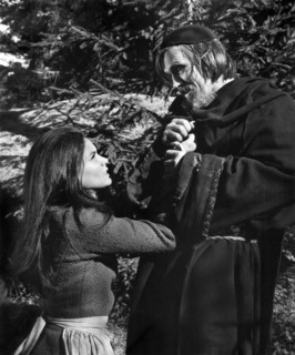 Florinda Bolkan, Per Oscarsson, on-set of the film, "The Last Valley", Cinerama Releasing Corp.,