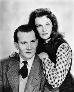 Denholm Elliott, Adrienne Corri, on-set of the film, "Lease Of Life", General Film Distributors,