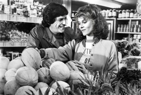 Tim Matheson, Kate Capshaw, on-set of the film, "A Little Sex", Universal Pictures, 1982