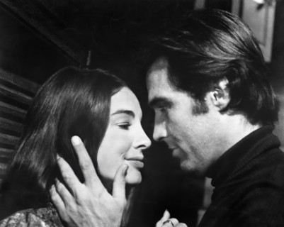 Anne Archer, Kiel Martin, on-set of the TV film, "The Log Of The Black Pearl", NBC-TV, 1975