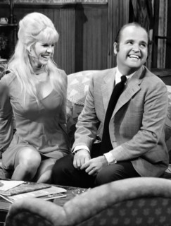 Beverly Carter, Dom DeLuise, on-set of the TV sitcom series, "Lotsa Luck", episode "The Family