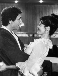David Groh, Michele Lee, on-set of the TV Series, "The Love Boat", episode: "Isaac the Groupie/Mr.