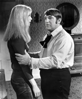Jodi Wexler, Shecky Greene, on-set of the film, "The Love Machine", Columbia Pictures, 1971