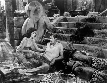 Gianna Segale, Don Taylor, on-set of the film, "Love Slaves Of The Amazons", Universal Pictures,