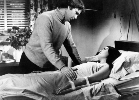 Ryan O'Neal, Ali MacGraw, on-set of the film, "Love Story", Paramount Pictures, 1970