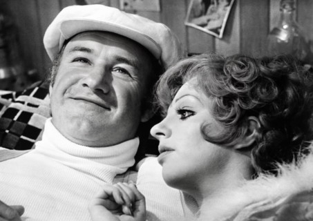 Gene Hackman, Liza Minnelli, on-set of the film, "Lucky Lady", 20th Century-Fox, 1975