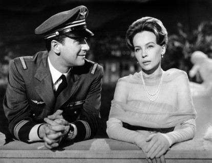 Cesare Danova, Leslie Caron, on-set of the film, "The Man Who Understood Women", 20th Century-Fox,