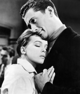 Leslie Caron, Cesare Danova, on-set of the film, "The Man Who Understood Women", 20th Century-Fox,
