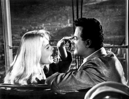 Jean Wallace, Cornel Wilde, on-set of the film, "Maracaibo", Paramount Pictures, 1958