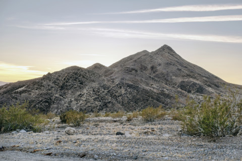 Small hill in desert landscape, Death Valley National Park, California, USA