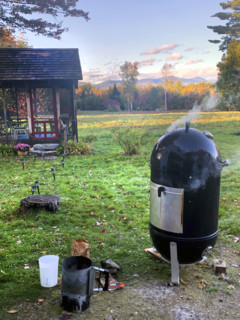 Outdoor BBQ smoker