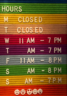 Sign posting business hours