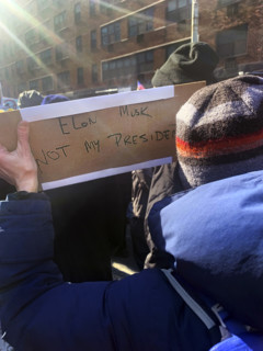 Protest March Against U.S. President Donald Trump, New York City, NY, USA, February 17, 2025