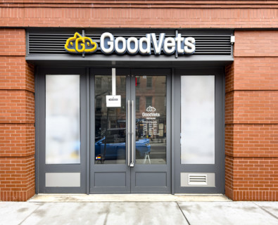 GoodVets veterinary clinic, building exterior and entrance, West Village, New York City, New York,