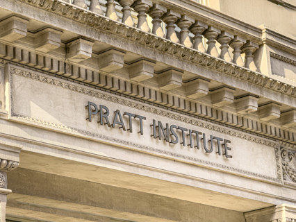 Pratt Institute, building exterior detail, West 14th Street, New York City, New York, USA