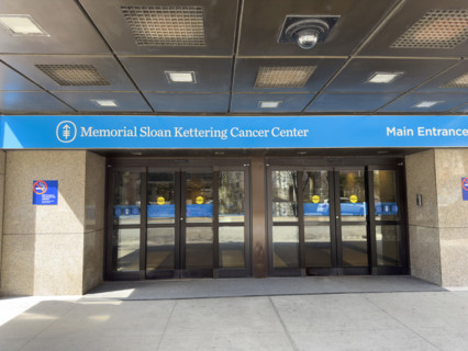Memorial Sloan Kettering Cancer Center, building exterior, main entrance, 1275 York Avenue, New