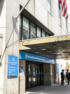 Memorial Sloan Kettering Cancer Center, building exterior, main entrance, 1275 York Avenue, New