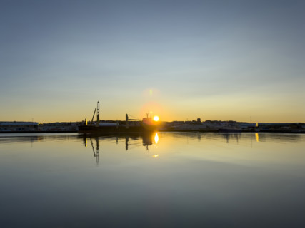Harbor sunset, Hafnarfjordur, Iceland