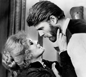 Delphine Seyrig, Edward Fox,  on-set of the film, "A Doll's House", directed by Joseph Losey,