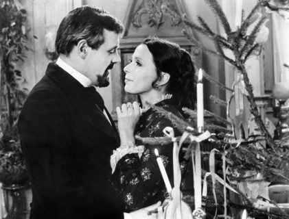Anthony Hopkins, Clair Bloom, on-set of the film, "A Doll's House", directed by Patrick Garland,