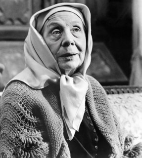 Dame Edith Evans, on-set of the film, "A Doll's House", directed by Patrick Garland, Anglo-EMI Film