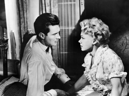 Terence Morgan, Glynis Johns, on-set of the anthology film, "Encore",  segment: "Gigolo and