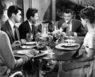 Rosalind Russell, Richard Beymer, Maximilian Schell, Jack Hawkins, Annette, Gorman, on-set of the