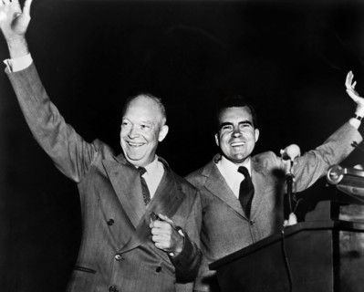 Republican nominees for U.S. President Dwight Eisenhower and U.S. Vice President Richard Nixon,
