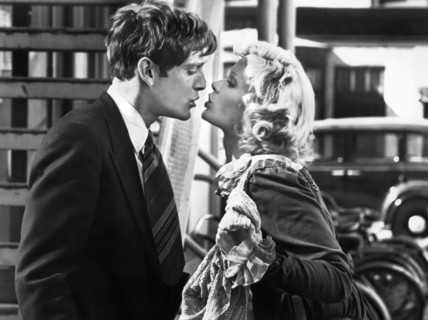 William Atherton, Karen Black, on-set of the film, "The Day Of The Locust", Paramount Pictures,